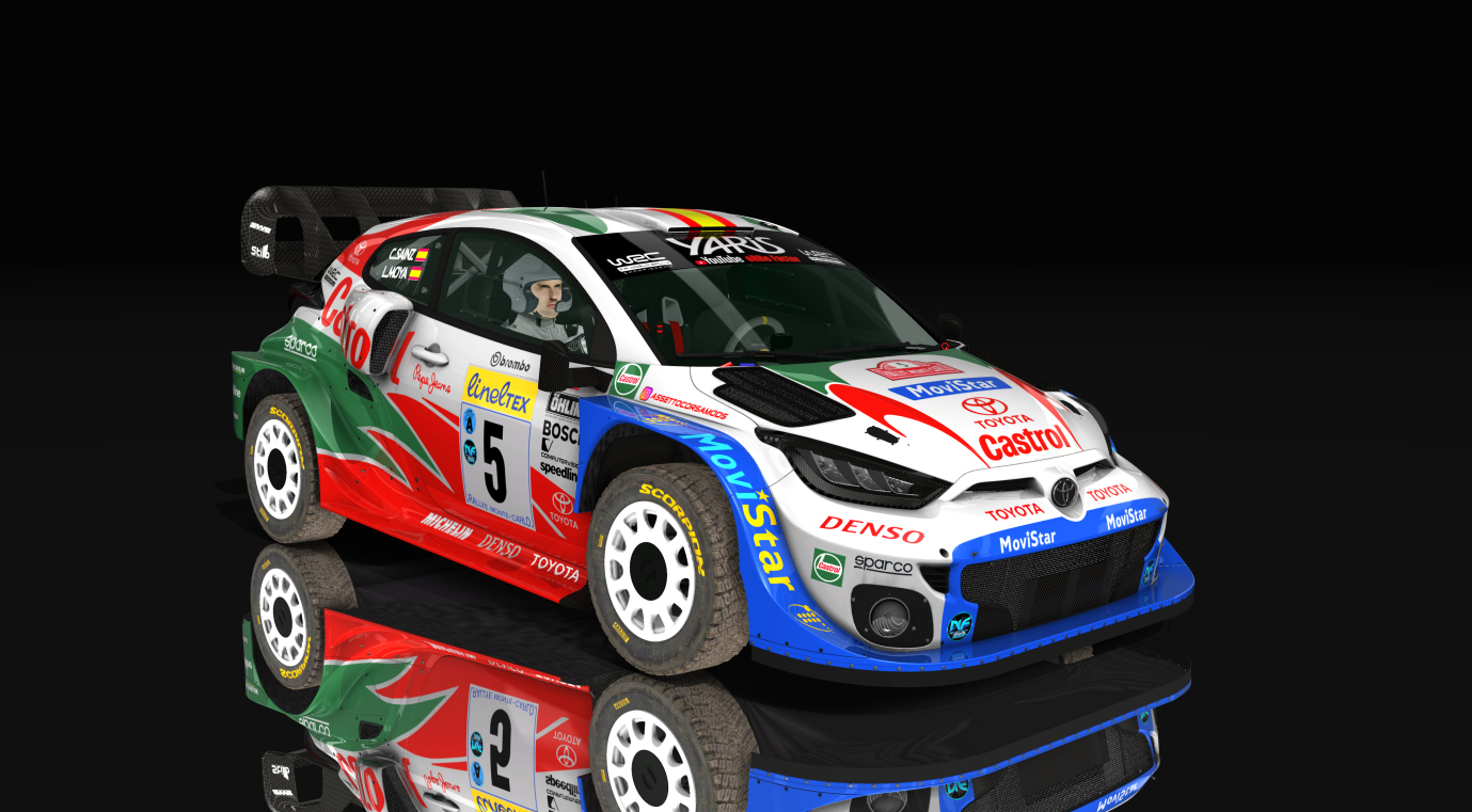 Toyota Yaris Rally1 2022 Gravel, skin 5_CASTROL_C_Sainz98