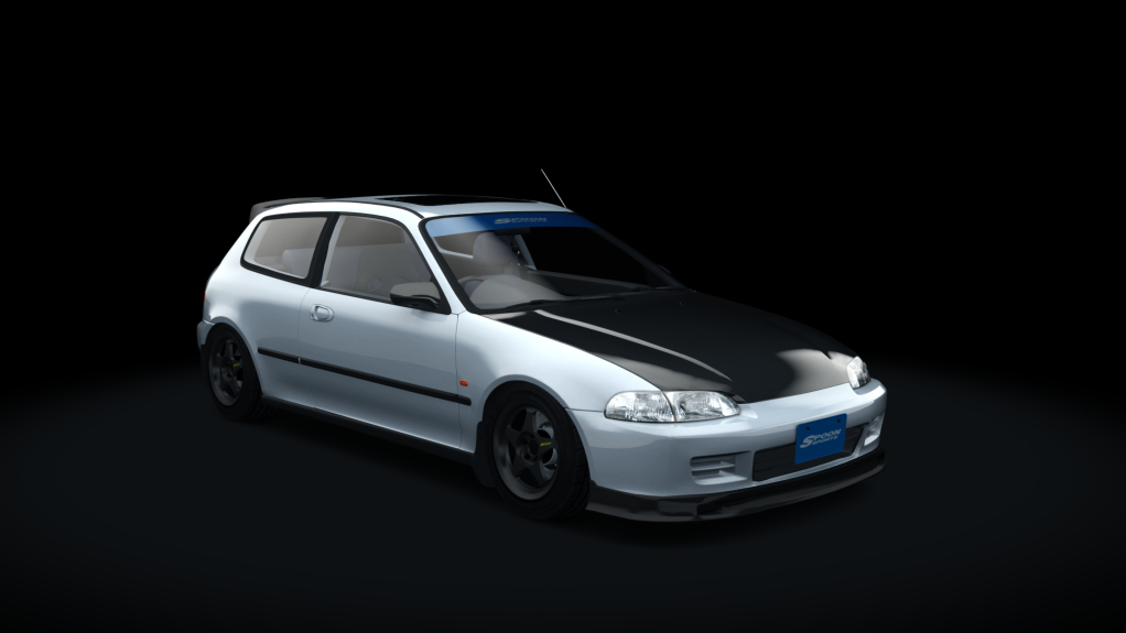 Honda Civic V SiR II Tuned by SPOON, skin Frost White