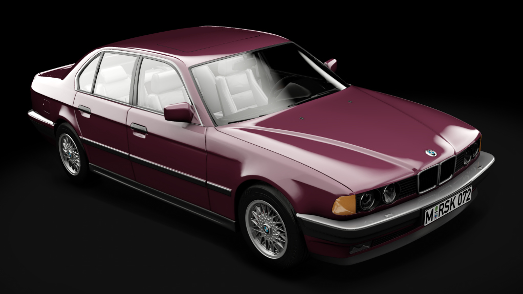 BMW E32 750i '87, skin 172_Karminrot