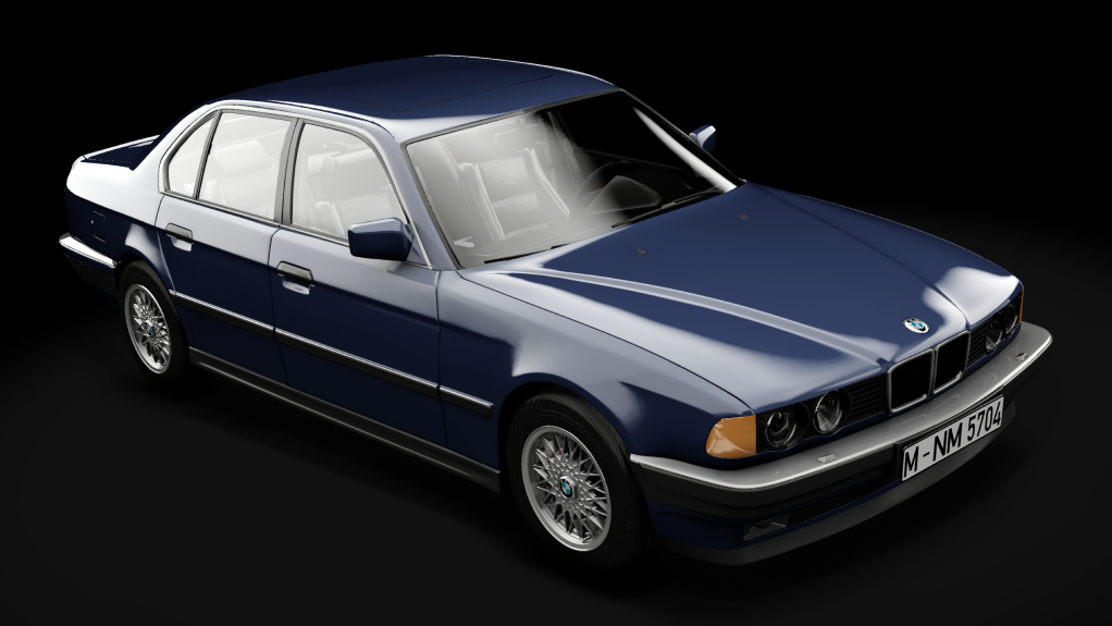 BMW E32 750i '87, skin 198_Royalblau Metallic