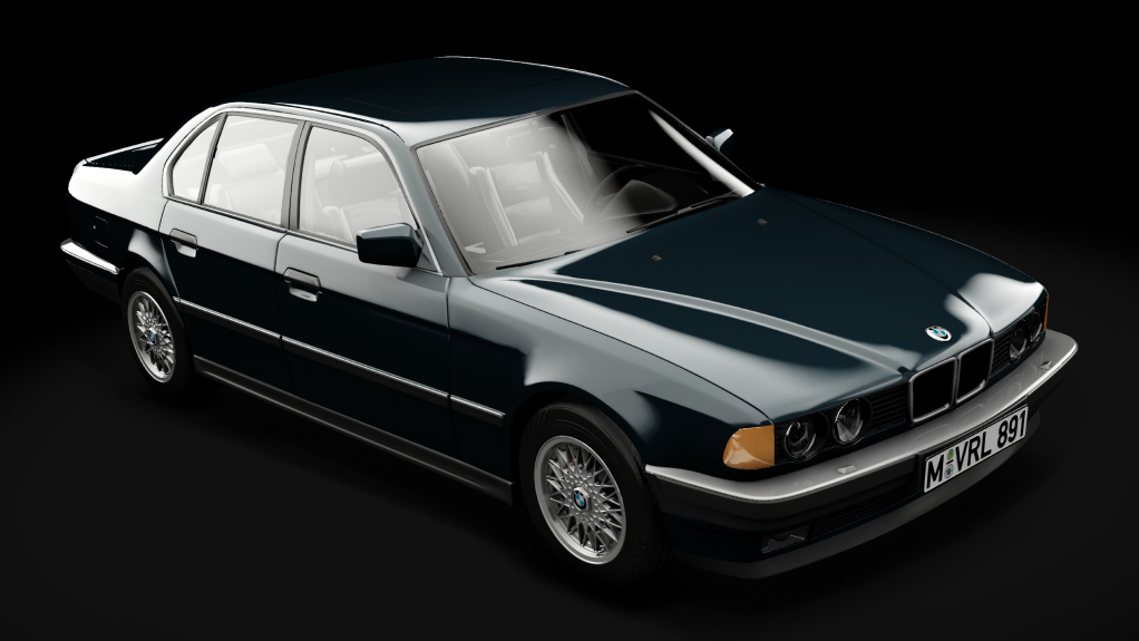 BMW E32 750i '87, skin 205_Malachitgrün Metallic