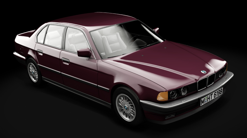 BMW E32 750i '87, skin 214_Burgundrot II Metallic