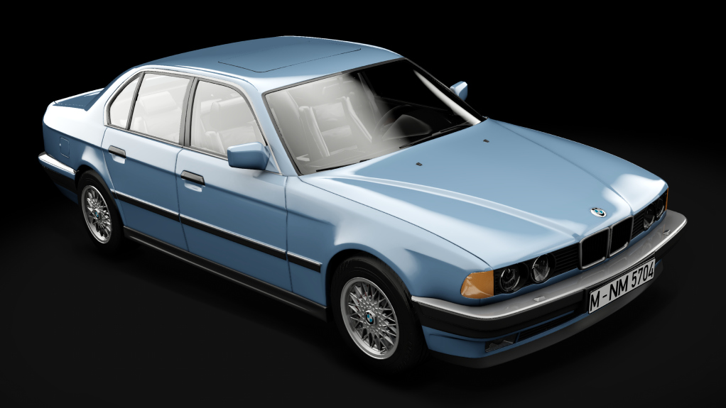 BMW E32 750i '87, skin 280_Gletscherblau Metallic