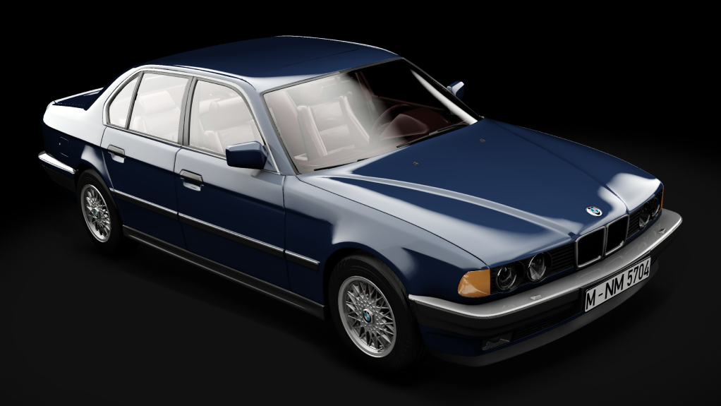 BMW E32 750i '87, skin 294_Lazurblau Metallic