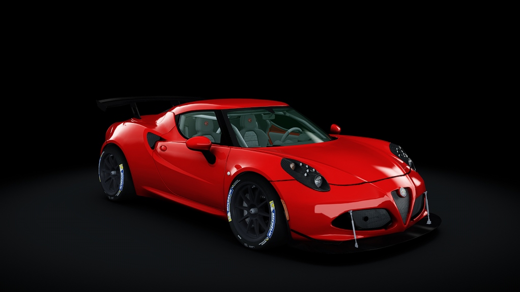 Alfa Romeo 4 Competizione, skin rosso_alfa