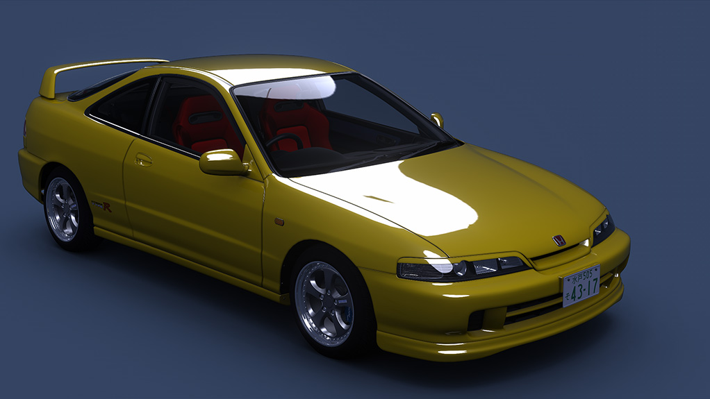 Honda Integra Type R (DC2) Turbo, skin Sunlight_Yellow