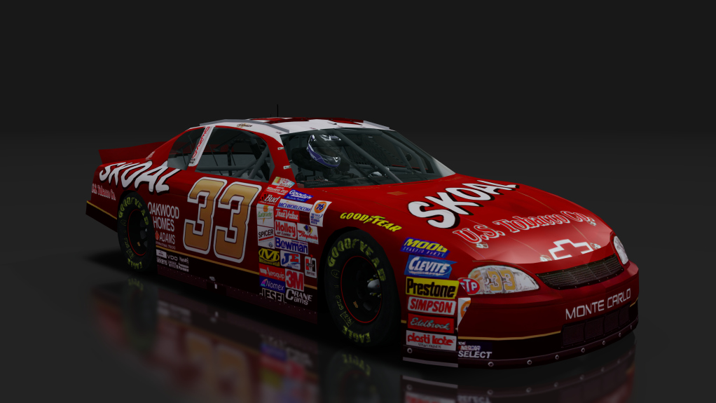 2000 NASCAR Monte Carlo, skin 33_Skoal_Red