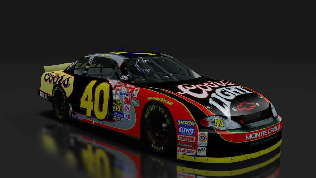 2000 NASCAR Monte Carlo, skin 40_Coors_Light_Black