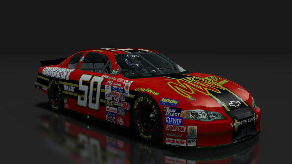 2000 NASCAR Monte Carlo, skin 50_Midwest_Red