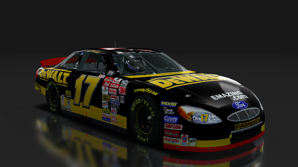 2000 NASCAR Ford Taurus, skin 17_dewalt_black