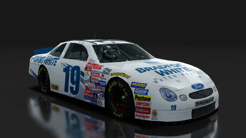 2000 NASCAR Ford Taurus, skin 19_bradford_white