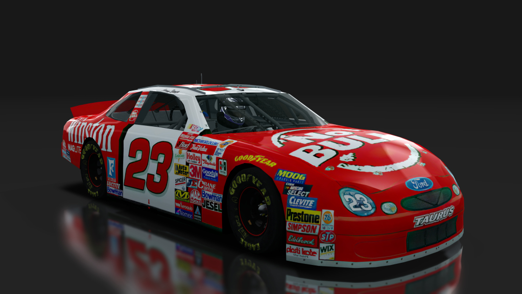2000 NASCAR Ford Taurus, skin 21_winston_red