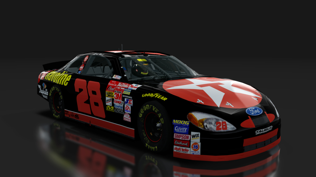 2000 NASCAR Ford Taurus, skin 28_havoline_black