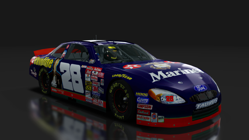 2000 NASCAR Ford Taurus, skin 28_havoline_blue
