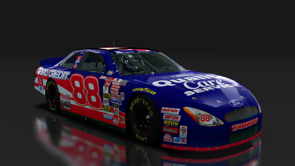 2000 NASCAR Ford Taurus, skin 88_q_care_dark-blue