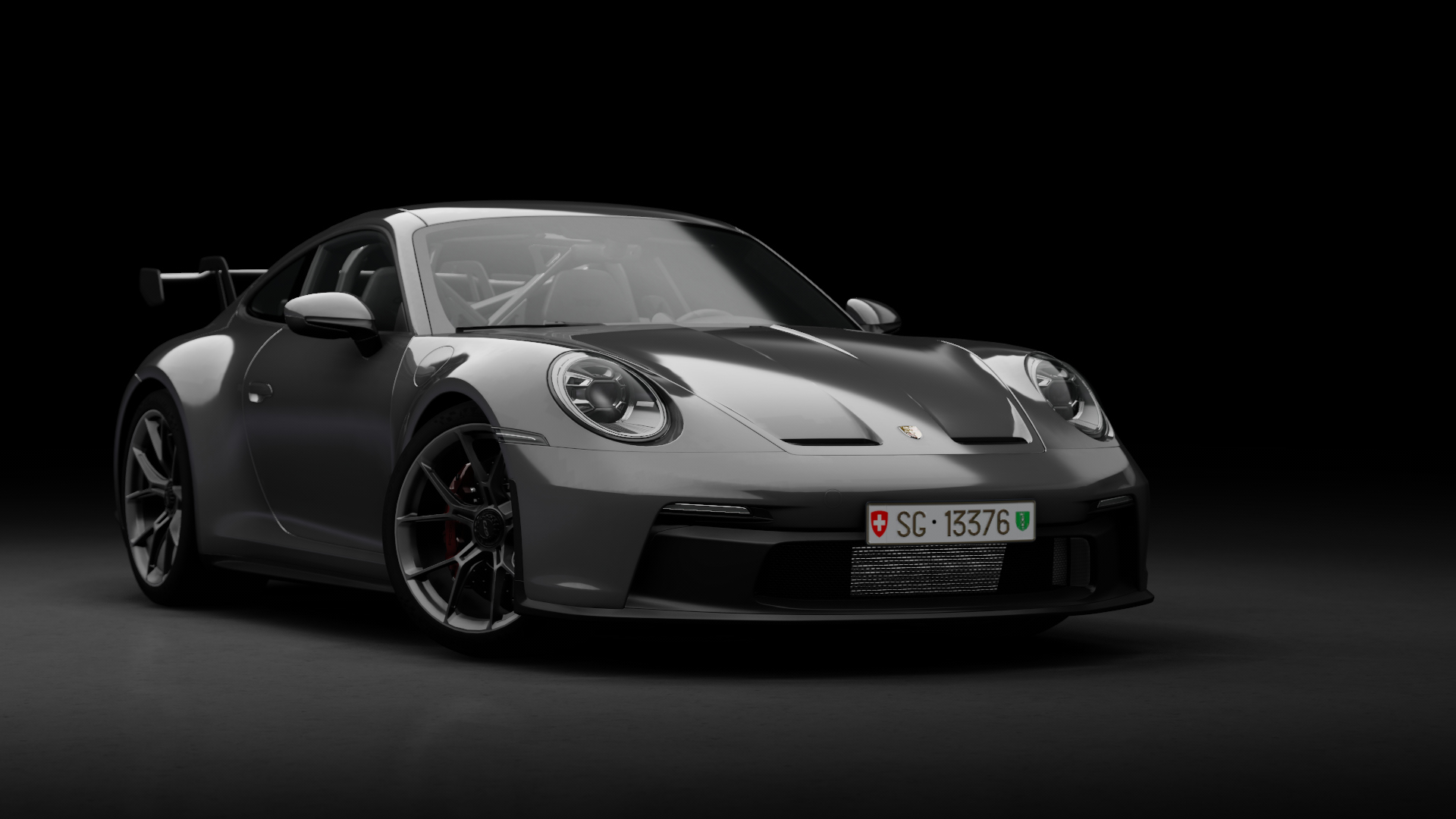 Porsche 911 GT3 (992) Manual, skin Dark Grey Metallic