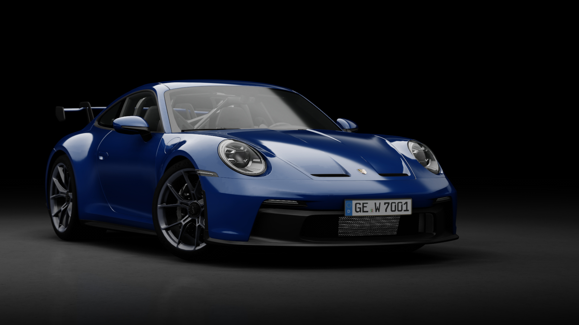 Porsche 911 GT3 (992) Manual, skin Gentian Blue Metallic