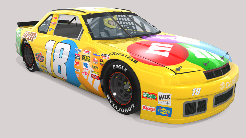 Stock Car 90 Oval, skin M&M's Yellow