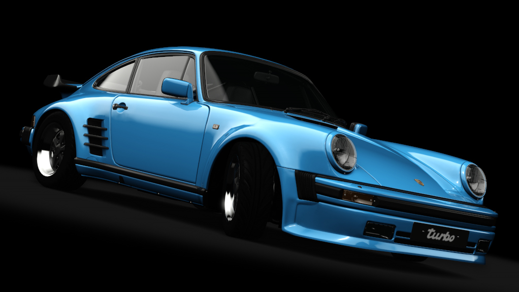 Porsche 911 (930) Turbo LE, skin miami_blue