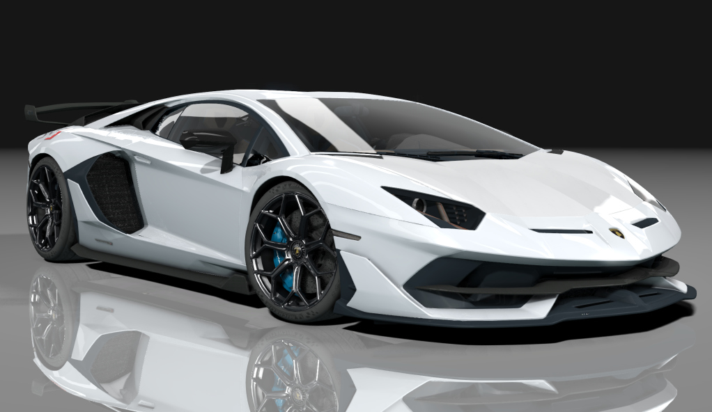 Lamborghini Aventador SVJ, skin bianco_phanes_blue