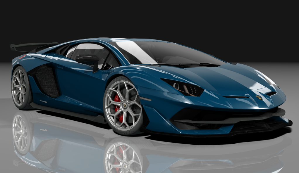 Lamborghini Aventador SVJ, skin blu_caelum
