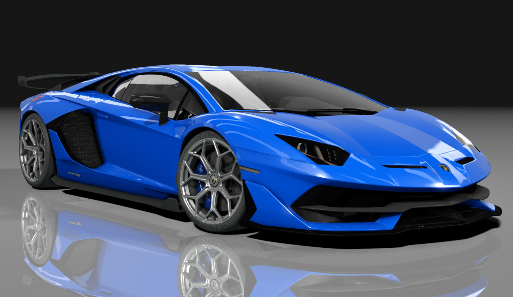 Lamborghini Aventador SVJ, skin blu_le_mans