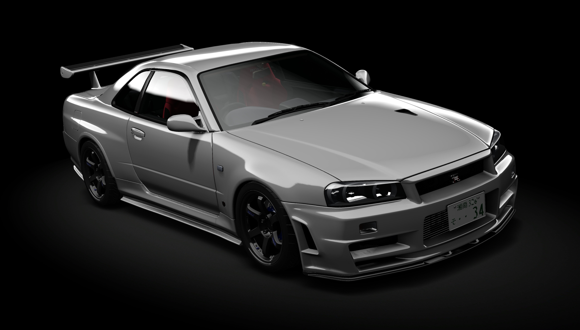 BANKSY. Nissan Skyline GT-R R34 V-Spec, skin 02_athlete_silver