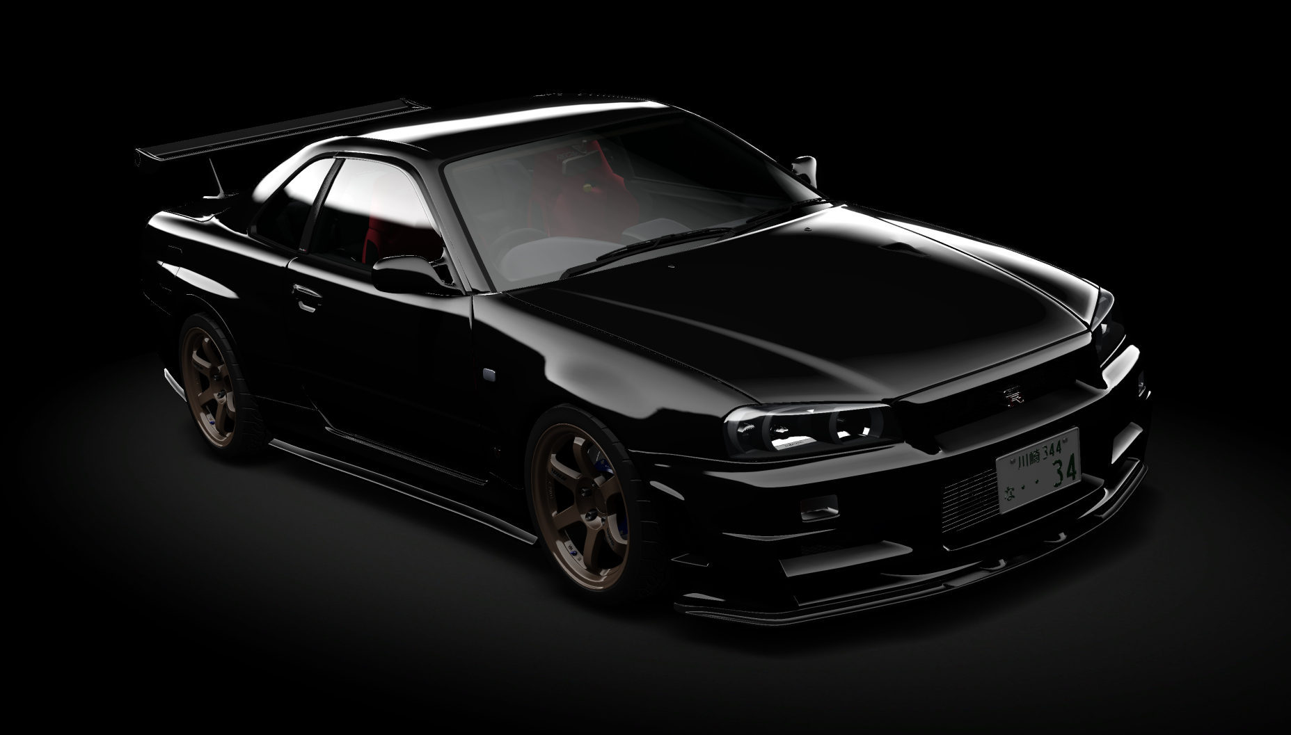 BANKSY. Nissan Skyline GT-R R34 V-Spec, skin 03_black_pearl