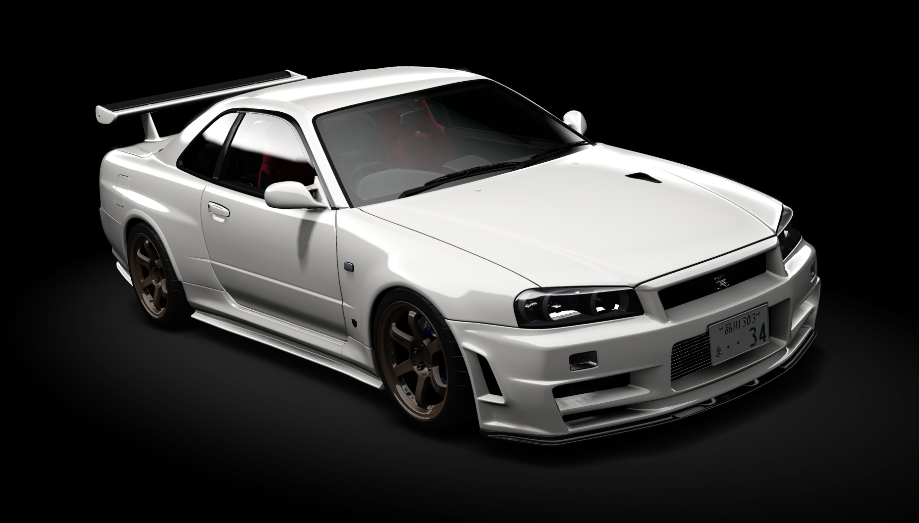 BANKSY. Nissan Skyline GT-R R34 V-Spec, skin 05_Nismo_White_B