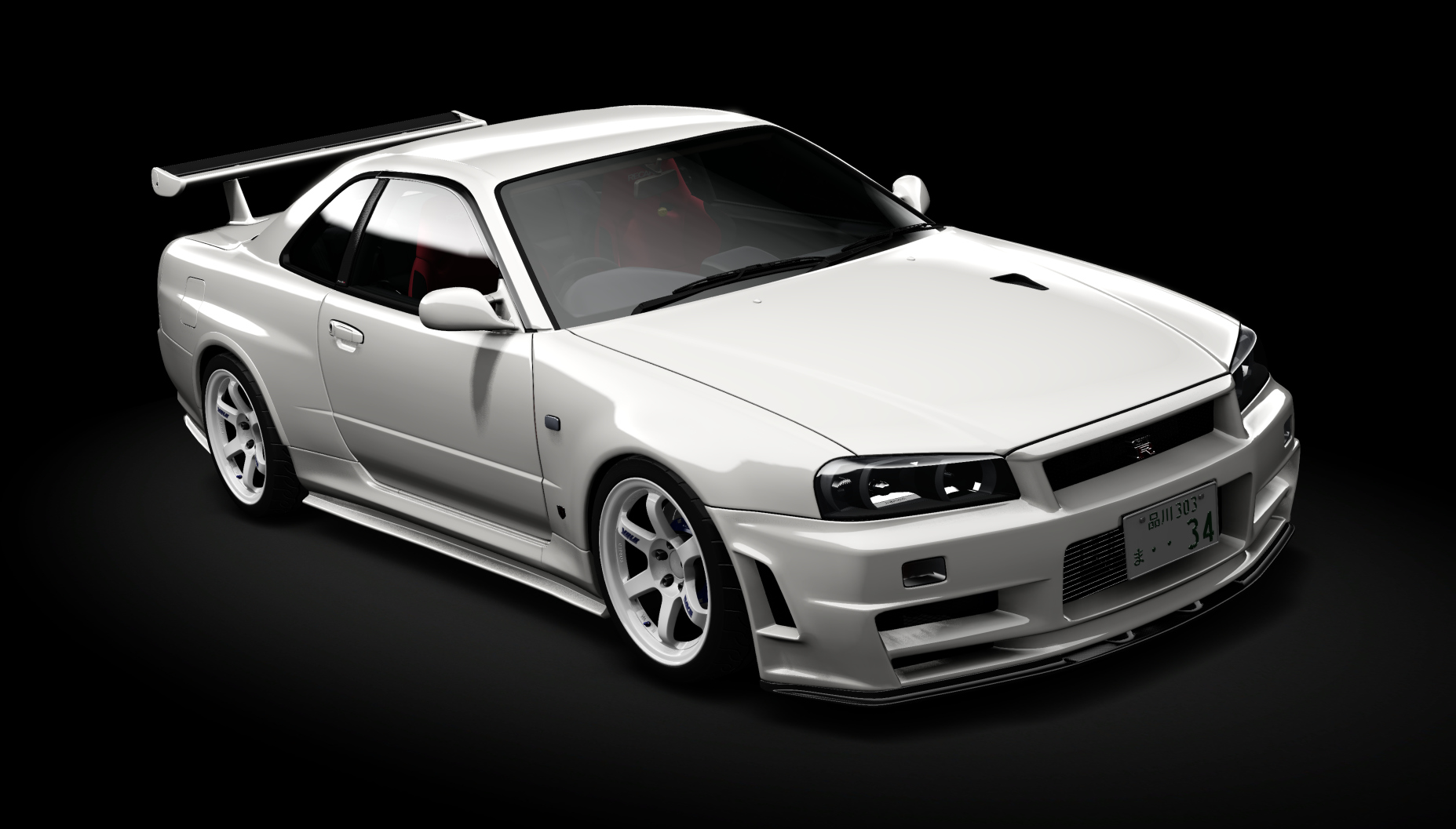 BANKSY. Nissan Skyline GT-R R34 V-Spec, skin 06_Nismo_White_W