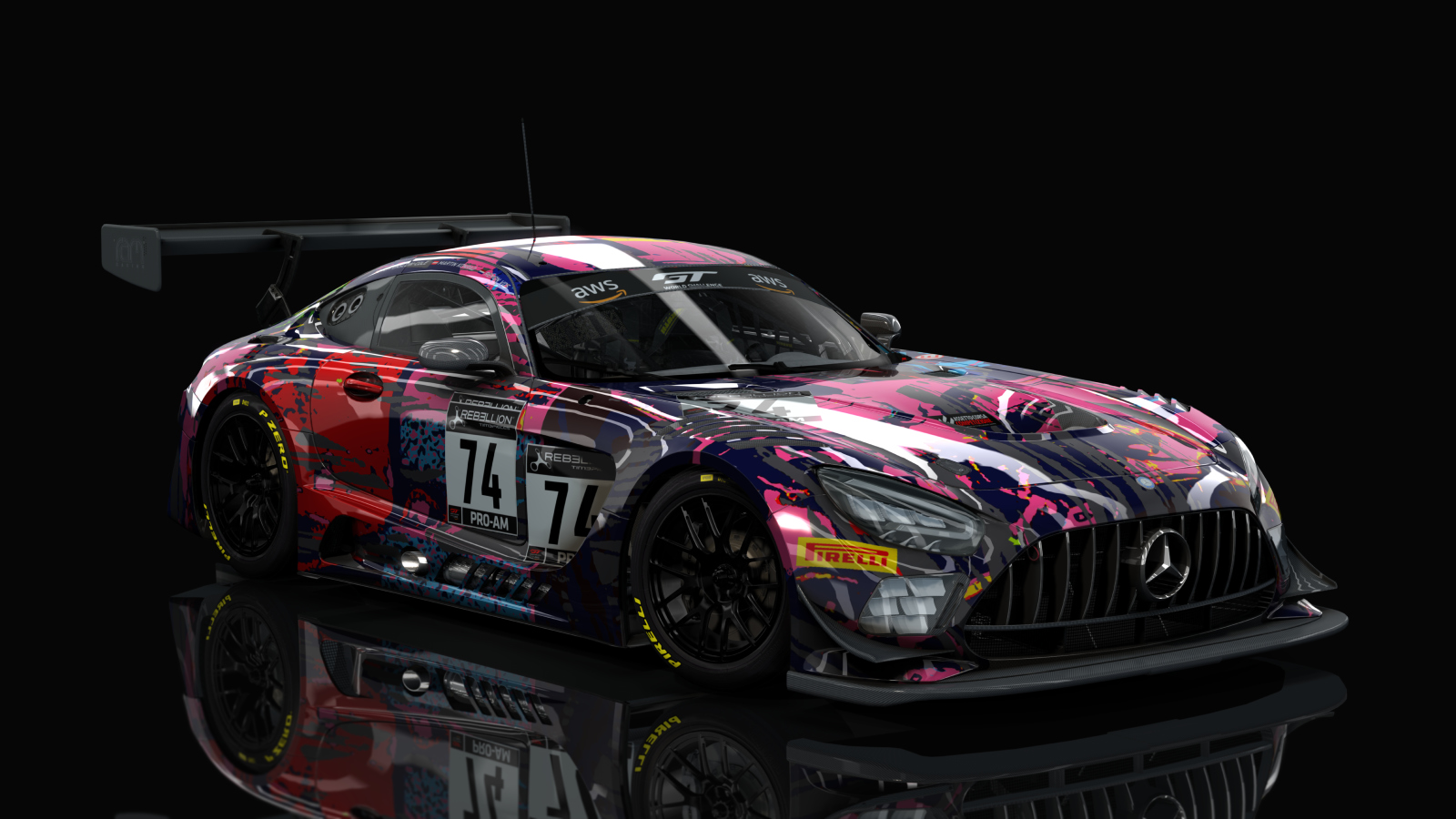 AMG GT3 EVO 2020, skin Ram_Racing_#74