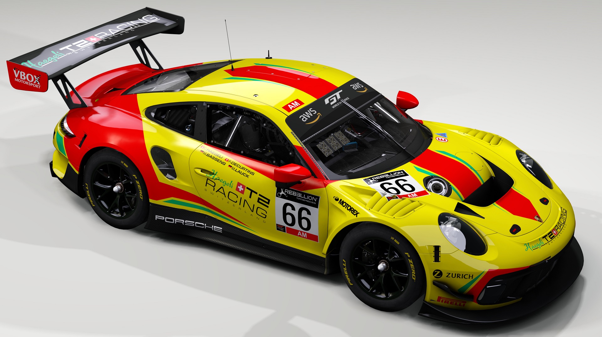 Porsche 991 GT3 R 2020, skin T2_Racing_#66