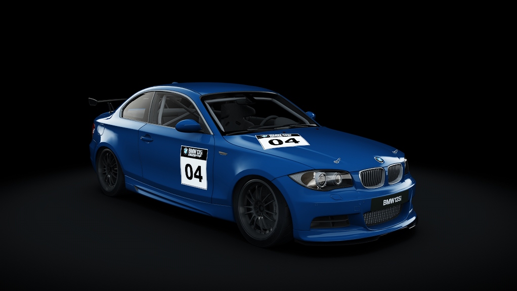 BMW 135i Coupe 2007 Racing Cup, skin Kristallblau Metallic