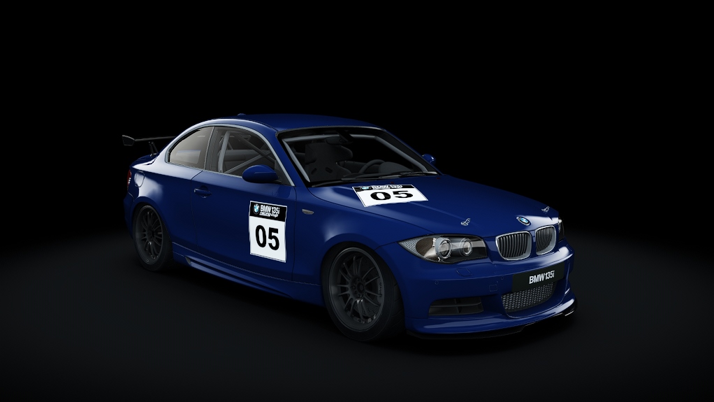 BMW 135i Coupe 2007 Racing Cup, skin Monacoblau Metallic