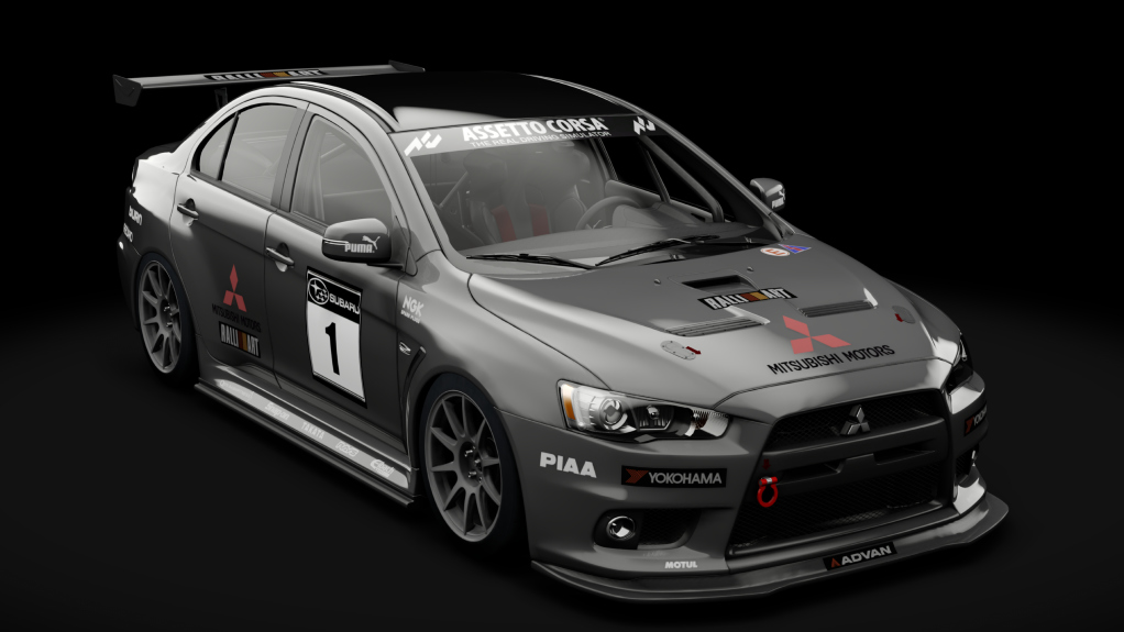 Mitsubishi Lancer  Evo X Final Edition 2015 Track, skin Titanium Grey Metallic