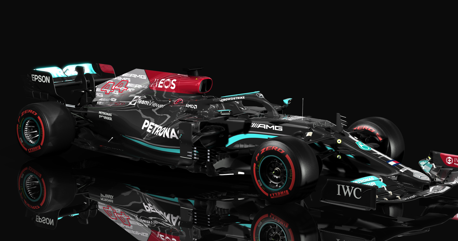 Mercedes W12, skin Hamilton Spain GP