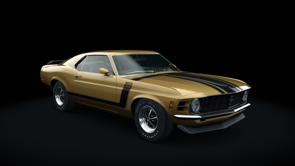 Ford Mustang Boss 302, skin Bright_Gold_Metallic