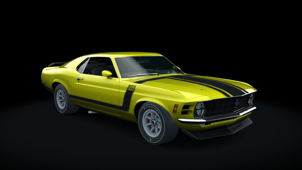 Ford Mustang Boss 302R, skin Bright_Yellow