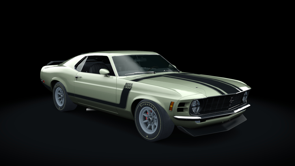 Ford Mustang Boss 302R, skin Light_Ivy_Yellow