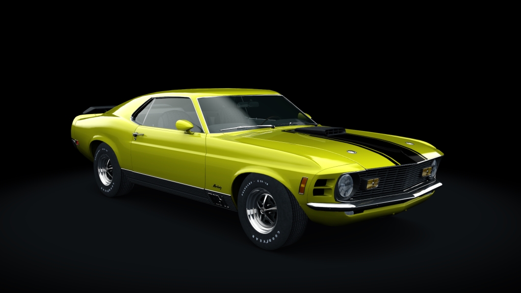 Ford Mustang Mach 1, skin Bright_Yellow
