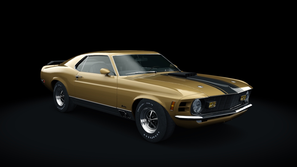 Ford Mustang Mach 1 428, skin Bright_Gold_Metallic