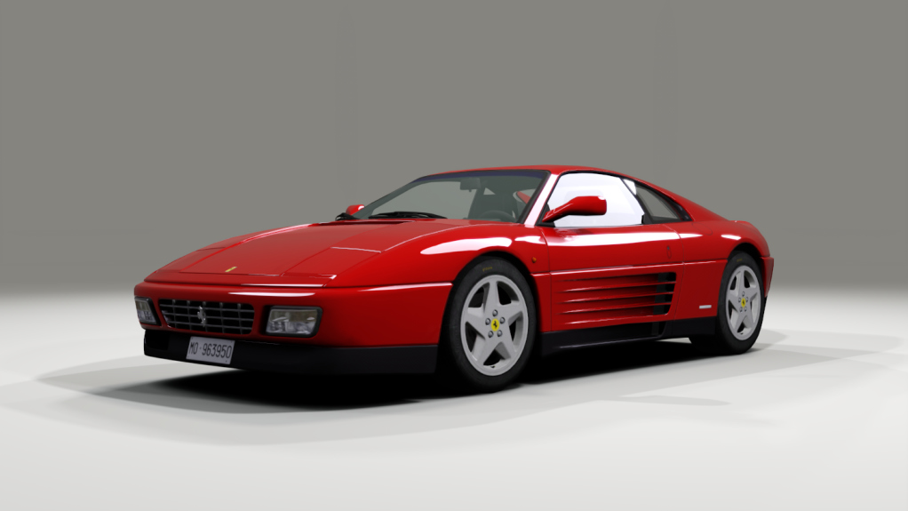 Ferrari 348 tb with street, skin 00_rosso_corsa