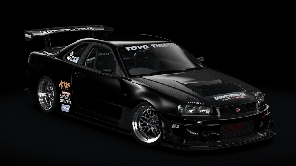 1999 Nissan Skyline GT-R V-Spec II (BNR34 - "THE INEVITABLE"), skin 1_GV1_Black_Pearl