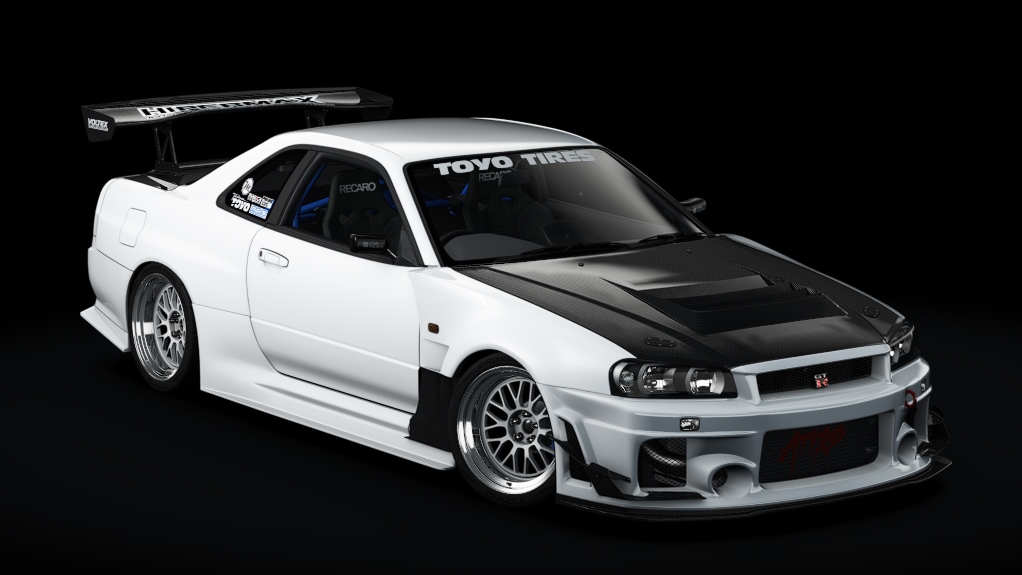 1999 Nissan Skyline GT-R V-Spec II (BNR34 - "THE INEVITABLE"), skin 4_QX1_Pearl_White