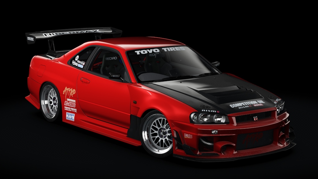 1999 Nissan Skyline GT-R V-Spec II (BNR34 - "THE INEVITABLE"), skin 8_AR2_Active_Red_Skin