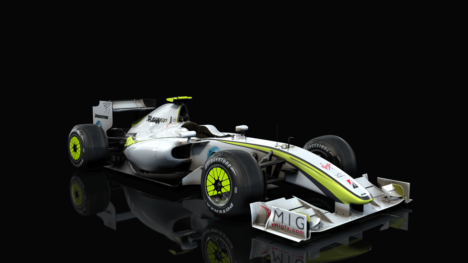 F1 2009 - Brawn GP BGP001, skin Barrichello