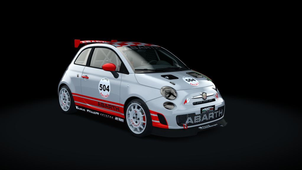 Abarth 500 Assetto Corse street, skin silver_red