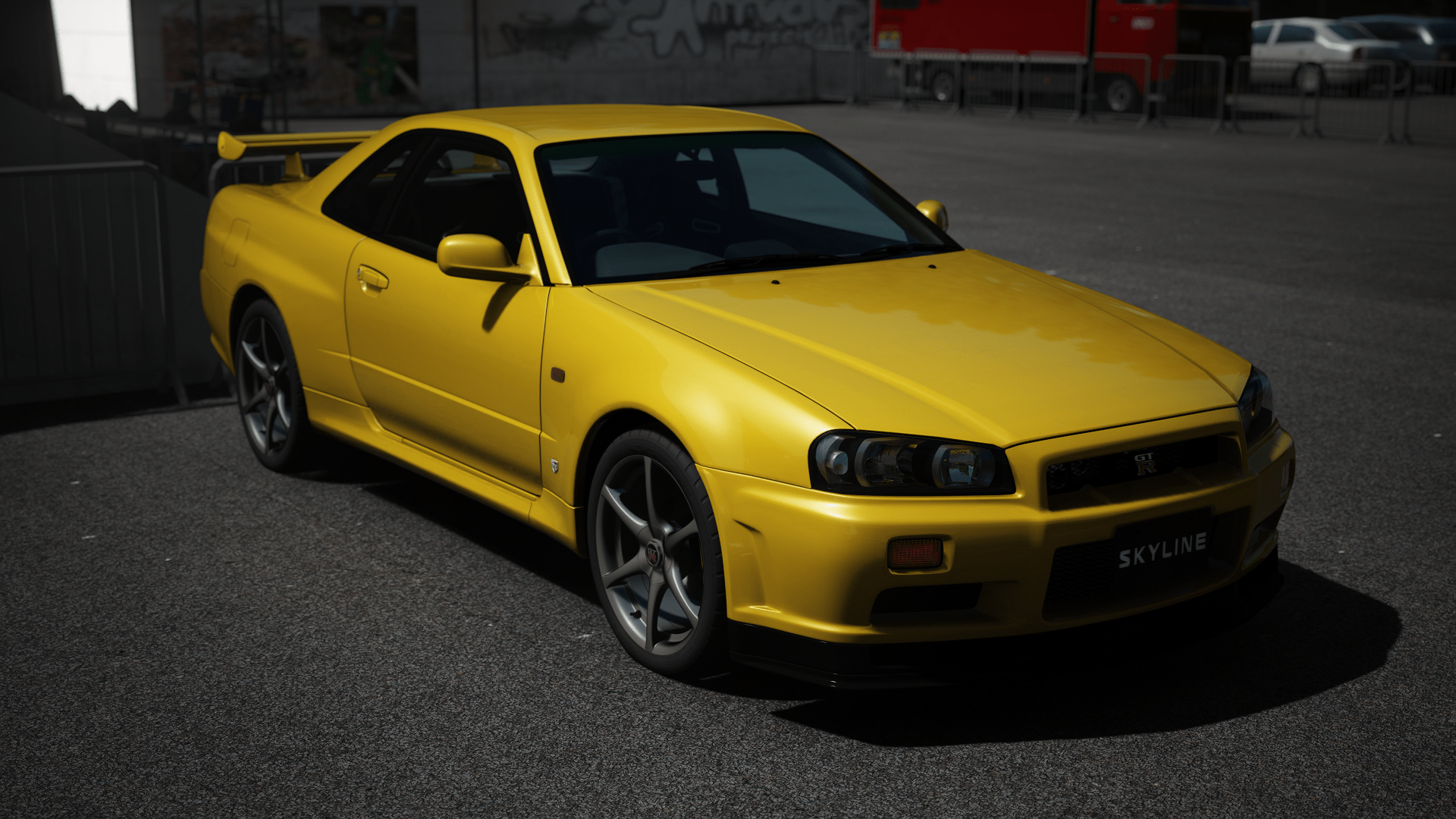 Nissan Skyline GTR R34 V-Spec tweaked, skin 04_lightning_yellow