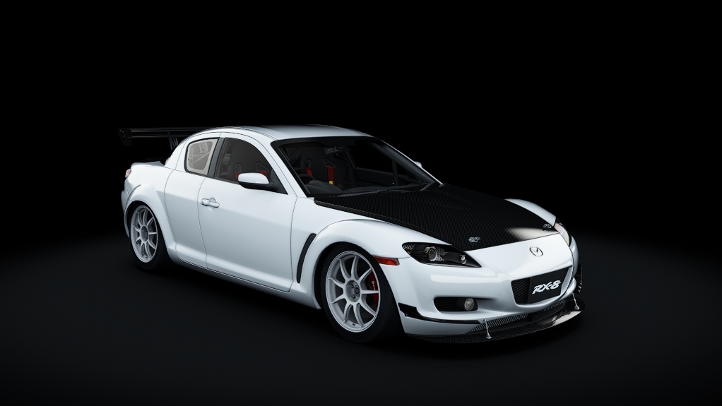 Mazda RX-8 2007 Track, skin 06_white_stripe_s2