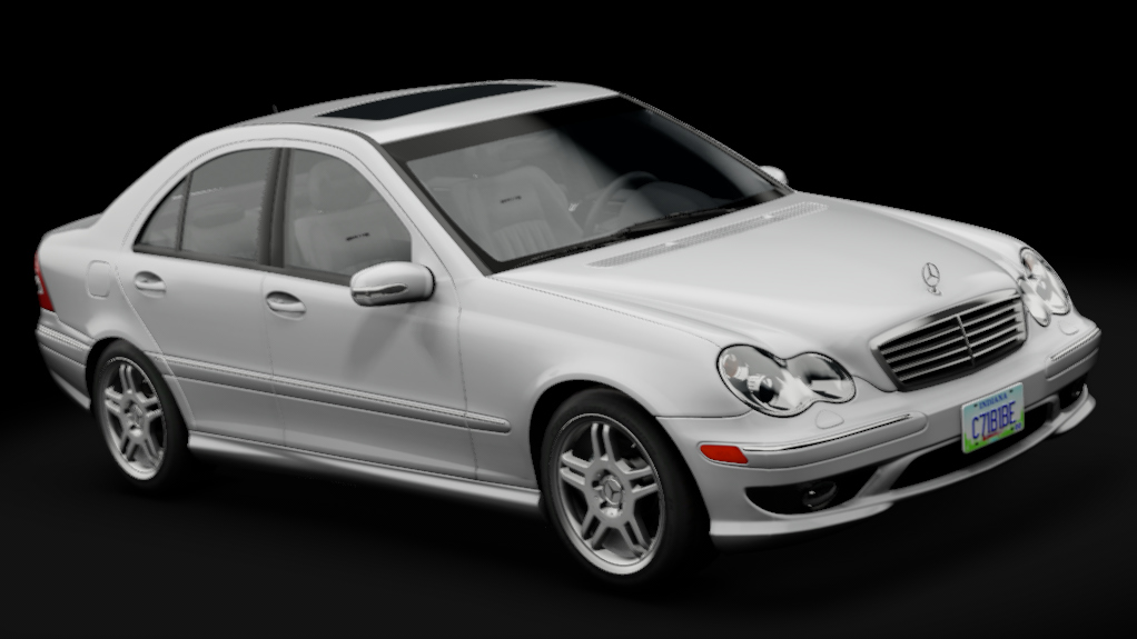 Mercedes-Benz C55 AMG (W203), skin Brilliant Silver Metallic